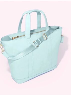 NWT Stoney Clover Lane Sky Blue Classic Nylon Tote Bag